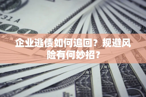 武汉企业逃债如何追回？规避风险有何妙招？