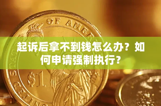 武汉起诉后拿不到钱怎么办？如何申请强制执行？
