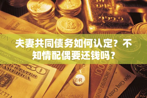 武汉夫妻共同债务如何认定？不知情配偶要还钱吗？
