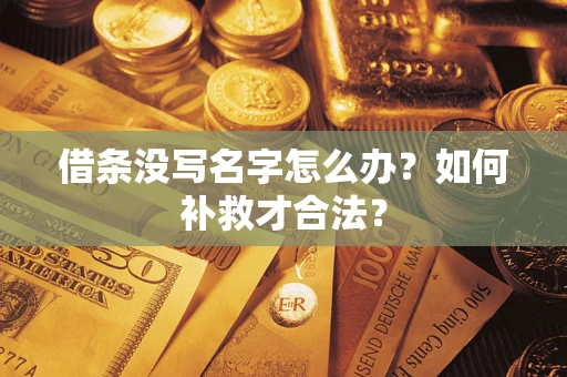 武汉借条没写名字怎么办？如何补救才合法？