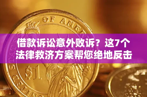 武汉借款诉讼意外败诉？这7个法律救济方案帮您绝地反击！