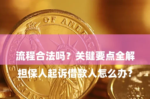 武汉

担保人起诉借款人怎么办？流程合法吗？关键要点全解析