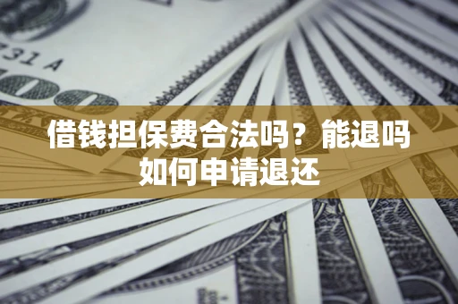 武汉借钱担保费合法吗？能退吗如何申请退还